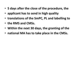 Rms Vol Laballing Registration procedure of drugs in european union | PPTX