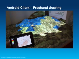 Android Client – Freehand drawing

Check for this video on You Tube
Esri EMEAUC13 Geographic Communication with Solid Terrain Models

 