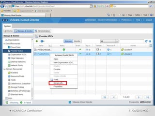 11/06/2013VCAP5-CIA Certification 20
 