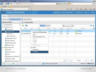 11/06/2013VCAP5-CIA Certification 25
 