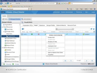 11/06/2013VCAP5-CIA Certification 28
 
