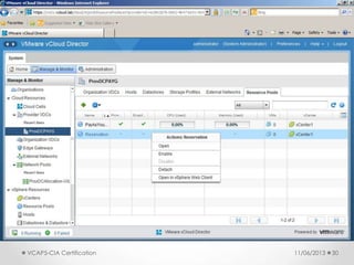 11/06/2013VCAP5-CIA Certification 30
 