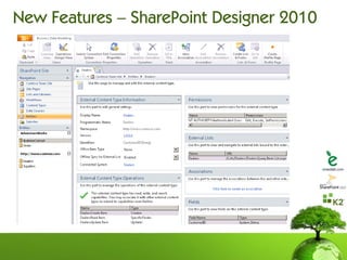 New Features – SharePoint Designer 2010
 