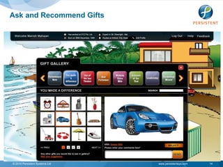 Ask and Recommend Gifts




© 2010 Persistent Systems Ltd   www.persistentsys.com   14
 