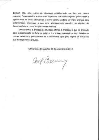 Emendas A MP 582/2012