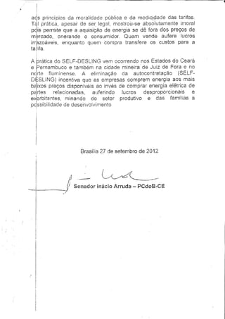 Emendas A MP 582/2012