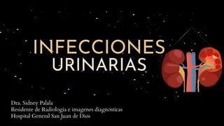 INFECCIONES
URINARIAS
Dra. Sidney Palala
Residente de Radiologia e imagenes diagnosticas
Hospital General San Juan de Dios
 