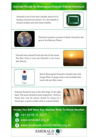 Emerald-Rituals for Wearing an Emerald (Panna) Gemstone