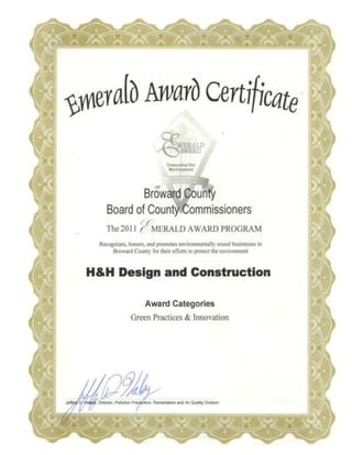 Broward Emerald award 2011