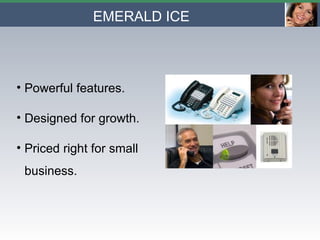 Powerful features. Designed for growth. Priced right for small  business. EMERALD ICE 