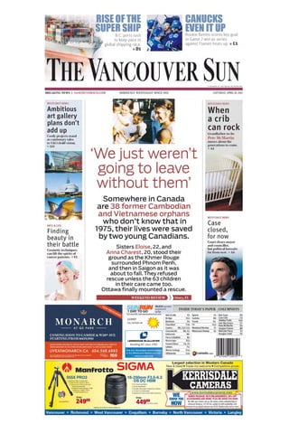 The Vancouver Sun Gives a Mention about Emeraude Classic Cruises in its latest issue, April 2015