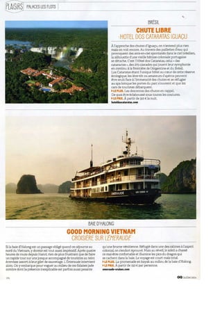 GQ Magazine: Croisiere sur L'Emeraude (Emeraude Classic Cruises in Halong Bay)