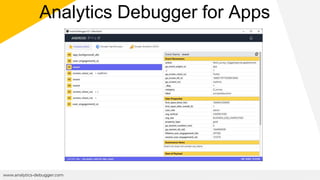 www.analytics-debugger.com
Analytics Debugger for Apps
 