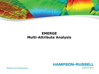 EMERGE
Multi-Attribute Analysis
 