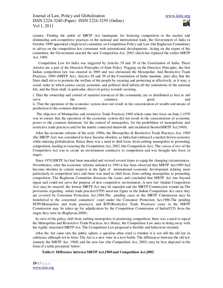 competition act in india Since attaining independence in 1947,india, for the better part of half a century thereafter, adopted and followed policies comprising what are known as command-and-control laws. competition act in india Since attaining independence in 1947,india, for the better part of half a century thereafter, adopted and followed policies comprising what are known as command-and-control laws.