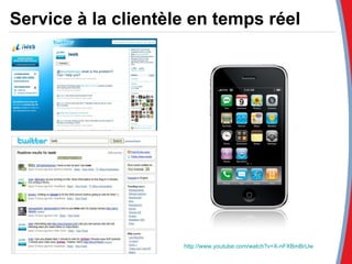 Service à la clientèle en temps réel http://www.youtube.com/watch?v=X-nFXBmBrUw 