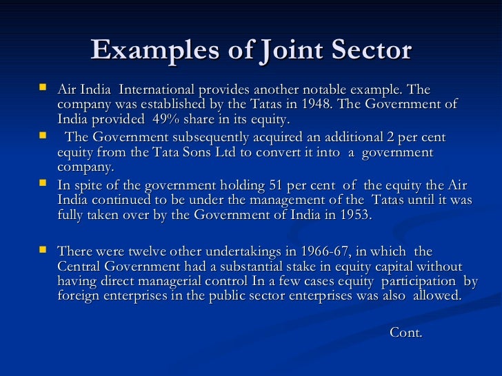 😊 Joint sector. What are the best examples of joint sector enterprises