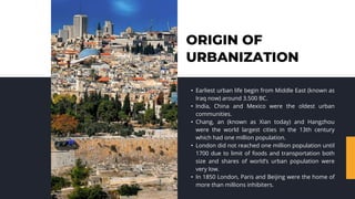 Urbanization In History EMERGENCE OF URBAN COMMUNITY AND RISE OF METROPOLIS.pptx