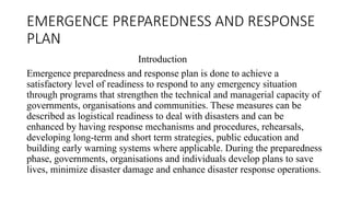 EMERGENCE PREPAREDNESS AND RESPONSE PLAN .....valentine.pptx