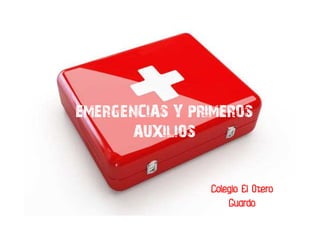 EMERGENCIAS Y PRIMEROS
       AUXILIOS


                Colegio El Otero
                    Guardo
 