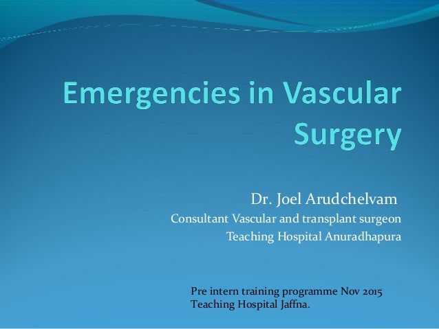 emergencies in vascular and