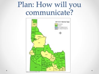 Plan: How will you
communicate?
 