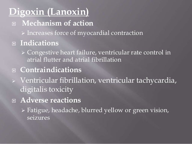 what is the action of lanoxin