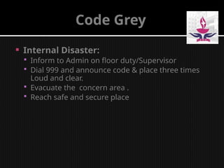 Hospital emergency codes power point of hospital | PPT