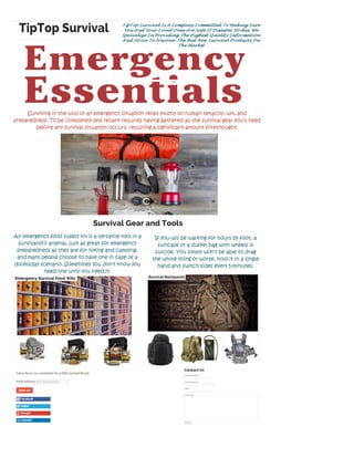 Emergency essentials