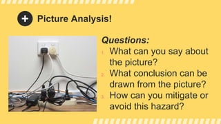 Picture Analysis!
Questions:
1. What can you say about
the picture?
2. What conclusion can be
drawn from the picture?
3. How can you mitigate or
avoid this hazard?
 