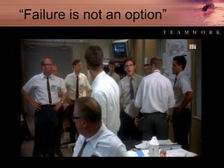 “ Failure is not an option” 