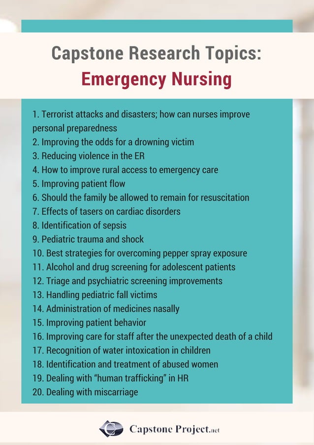 Hot Topics in Emergency Nursing