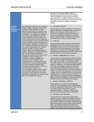 Cyber Risk Assessment for the Emergency Services Sector - DHS | PDF