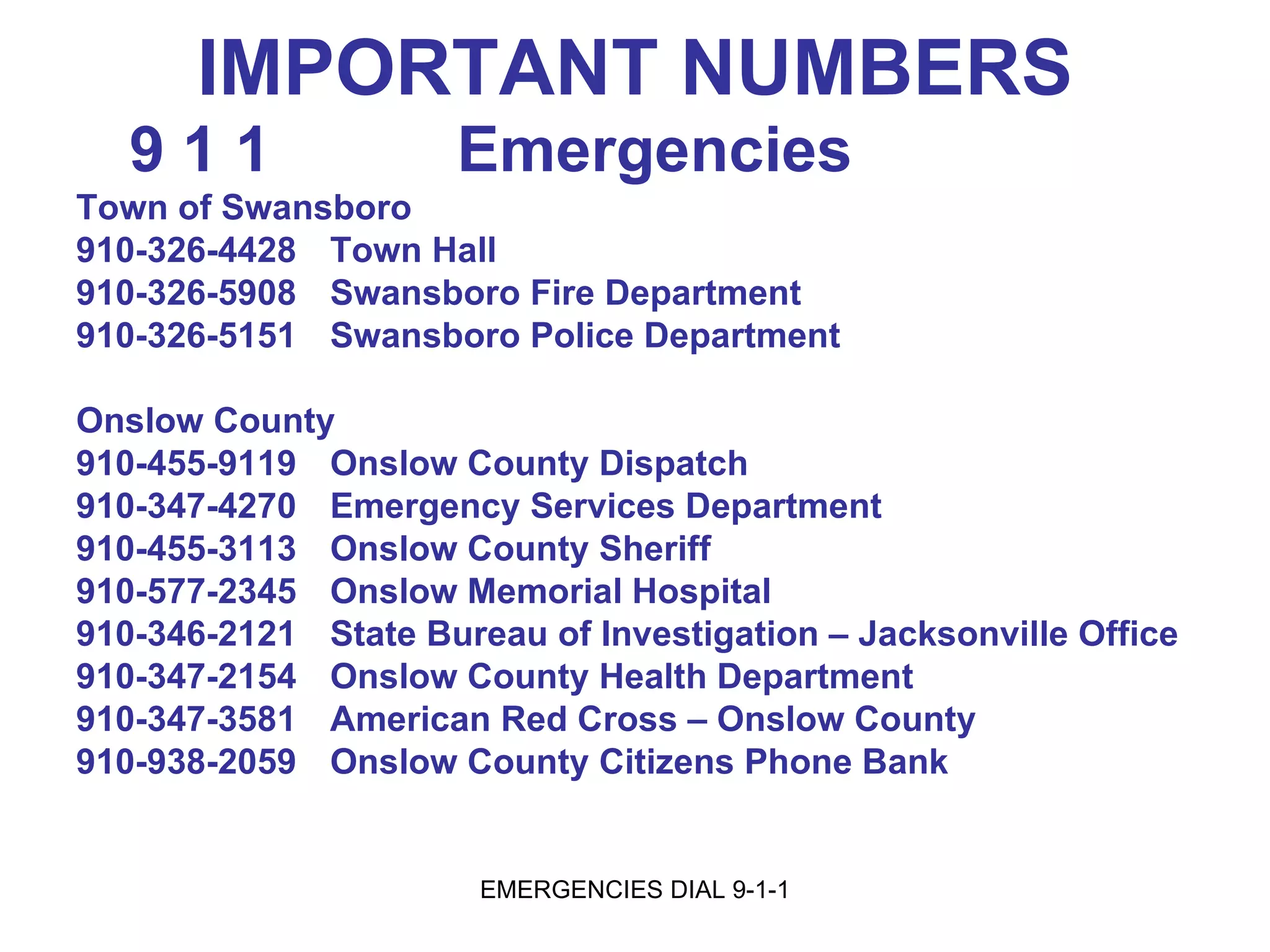 Utah Emergency Numbers .pdf Emergency Action Guidelines | PPT