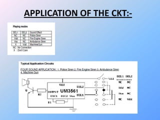 APPLICATION OF THE CKT:-
 
