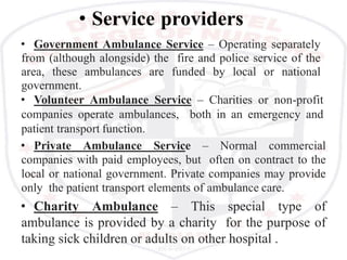 IMPORTANCE OF AMBULANCE SERVICES IN SOCIETY