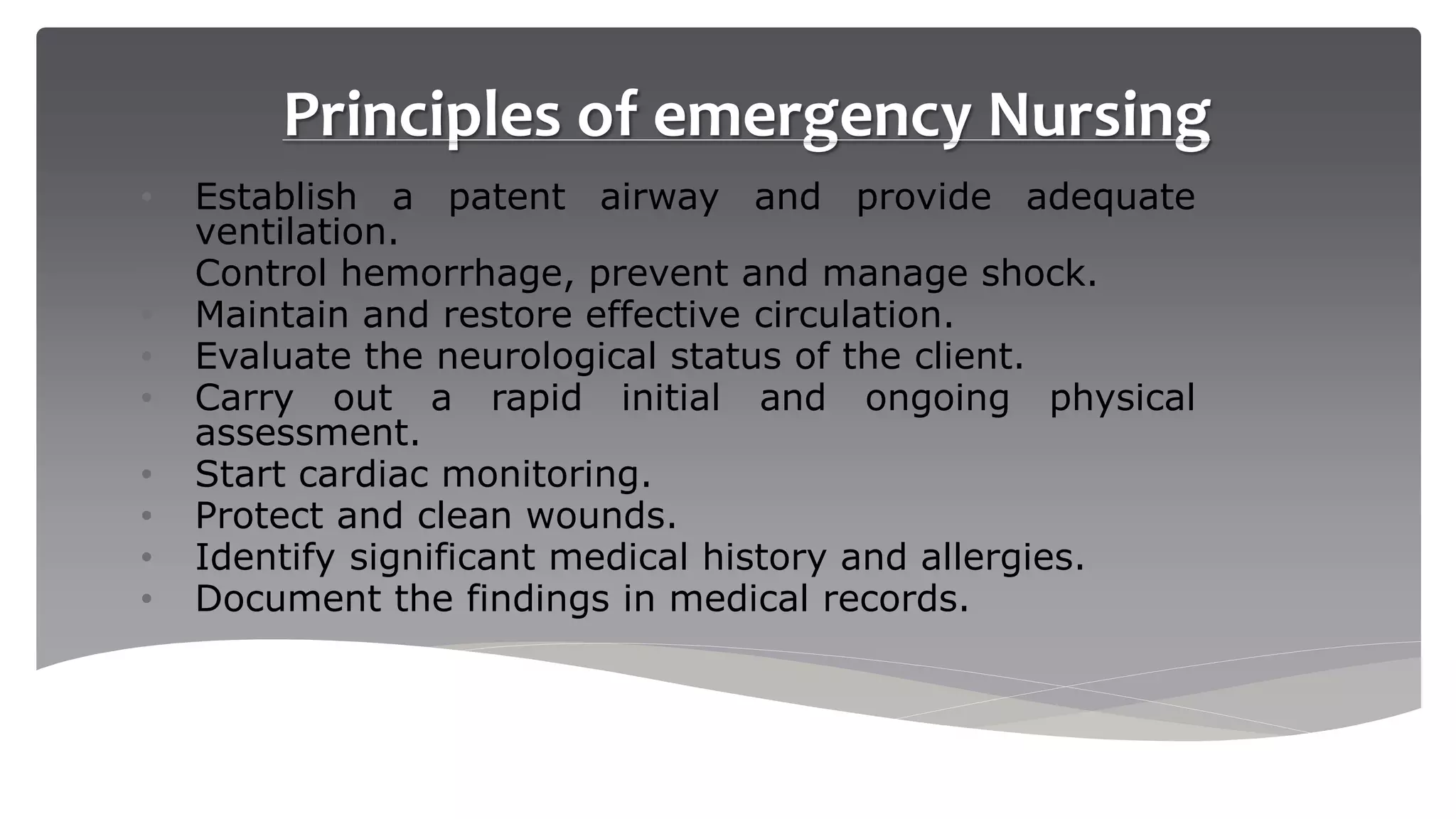 Emergency Care in Nursing | PPTX