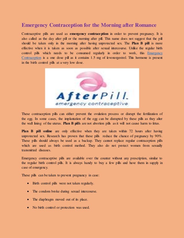 emergency contraception for the morning after romance regular birth control as plan b