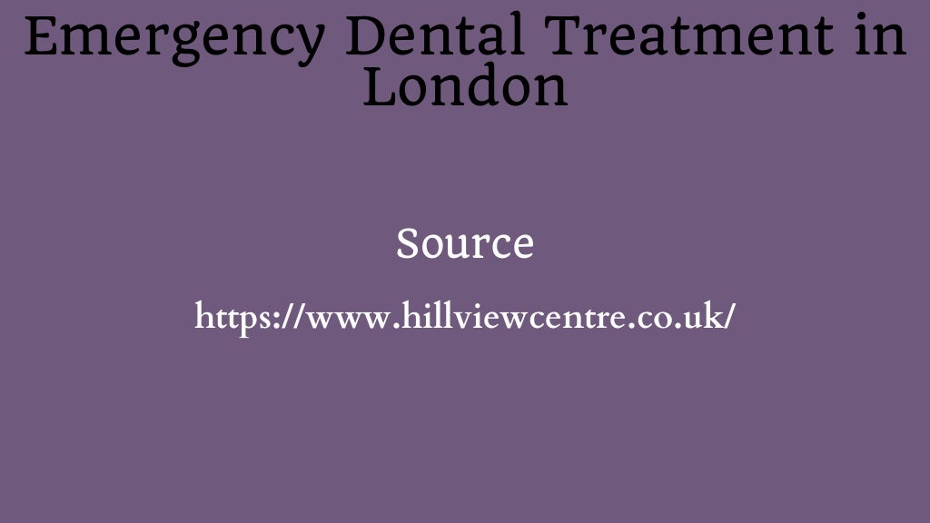 Emergency Dental Treatment in London
