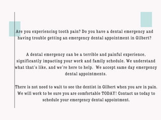 Emergency dentist in gilbert
