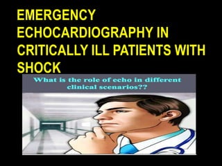 EMERGENCY
ECHOCARDIOGRAPHY IN
CRITICALLY ILL PATIENTS WITH
SHOCK
 