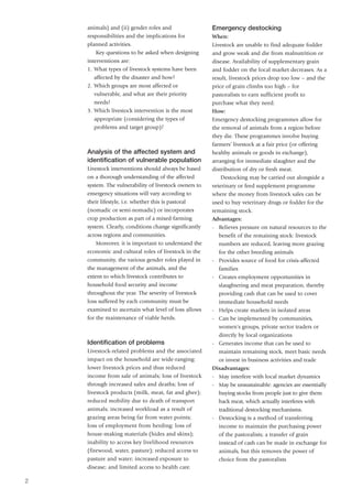 Destocking Availability Emergency Livestock Interventions in Crisis and Post-crisis Situations ...
