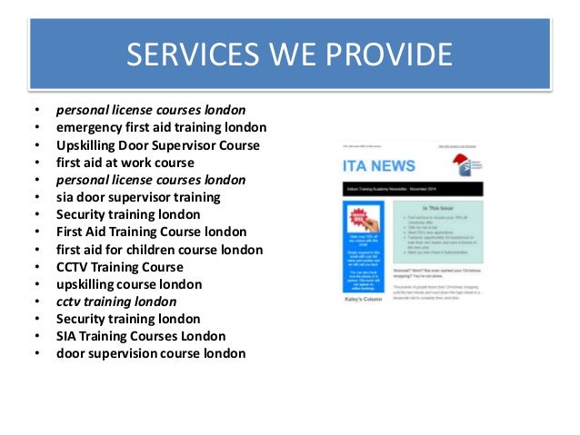 Personal License Courses London First Aid At Work Sia Door Supervisor