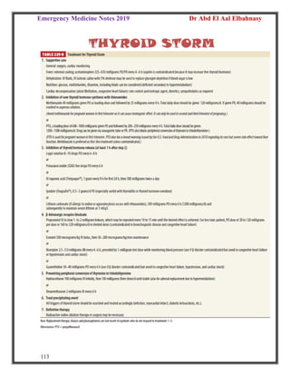 Emergency Medicine Notes 2019 Dr Abd El Aal Elbahnasy
113
THYROID STORM
 