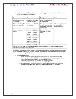 Emergency Medicine Notes 2019 Dr Abd El Aal Elbahnasy
46
 
