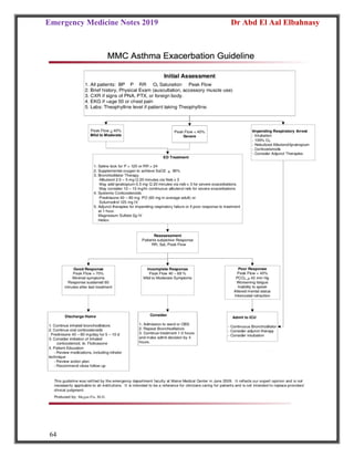 Emergency Medicine Notes 2019 Dr Abd El Aal Elbahnasy
64
 