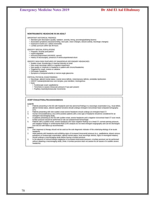 Emergency Medicine Notes 2019 Dr Abd El Aal Elbahnasy
78
 