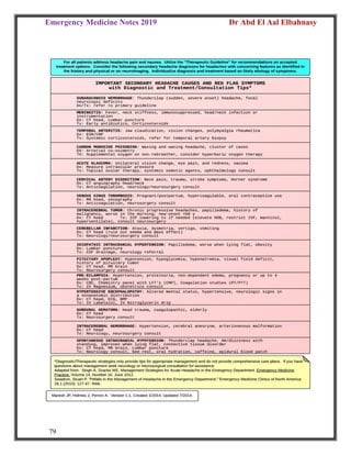 Emergency Medicine Notes 2019 Dr Abd El Aal Elbahnasy
79
 