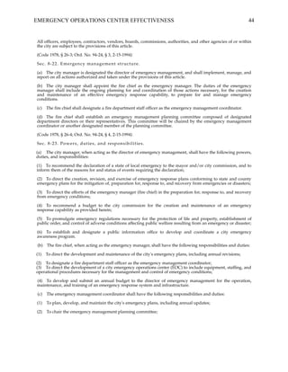 EMERGENCY OPERATIONS CENTER EFFECTIVENESS 44
 