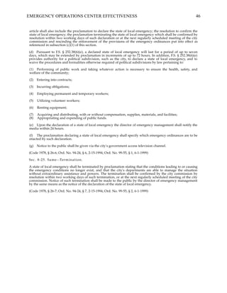 EMERGENCY OPERATIONS CENTER EFFECTIVENESS 46
 